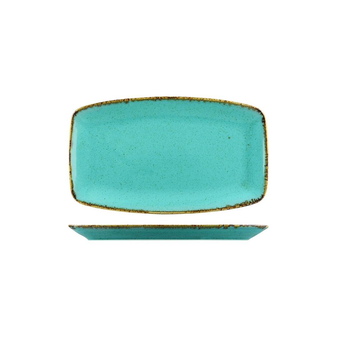 Porcelite - Seasons Sea Spray Rectangular Coupe Plate | Bars and More