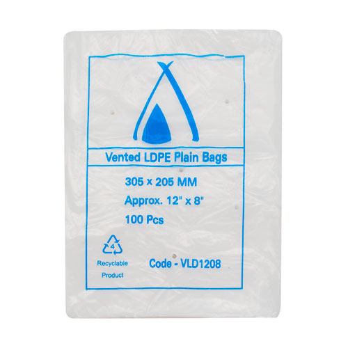 25μm Plain Vented LDPE Bags