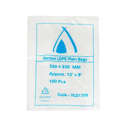 30μm Plain Vented LDPE Bags