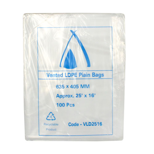 50μm Plain Vented LDPE Bags