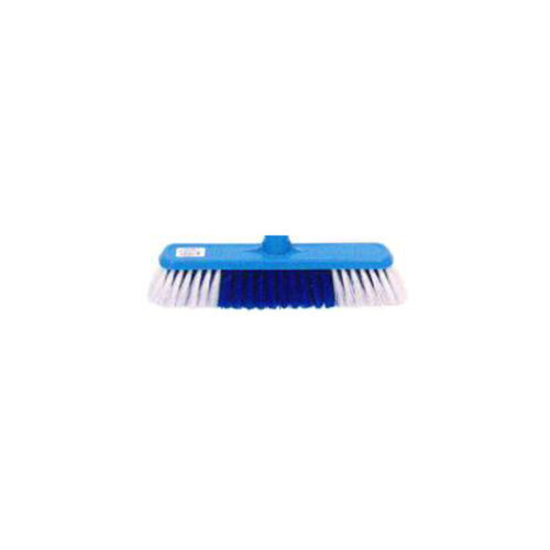 Premium Tidee Premium Household Broom - Blue OR Green Plastic Back 30cm Wide (6004) Soft Long PVC Fill