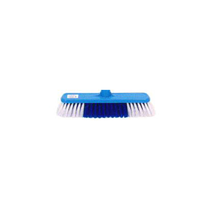 Premium Tidee Premium Household Broom - Blue OR Green Plastic Back 30cm Wide (6004) Soft Long PVC Fill