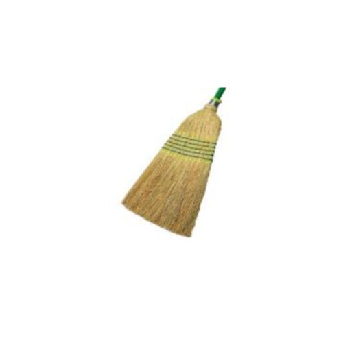 STRAW BROOM - 8-Tie Straw Broom with Handle 100% MILLET